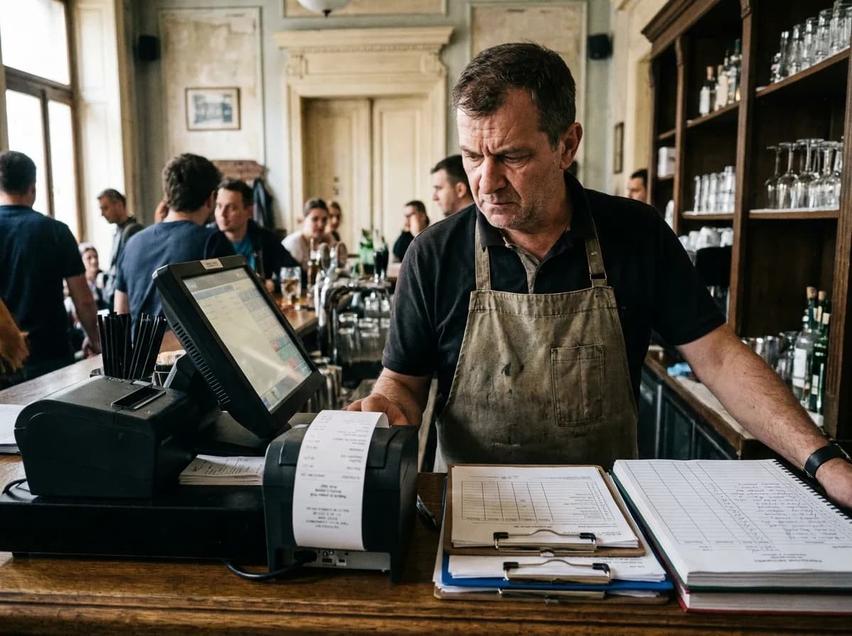 POS billing at a bar
