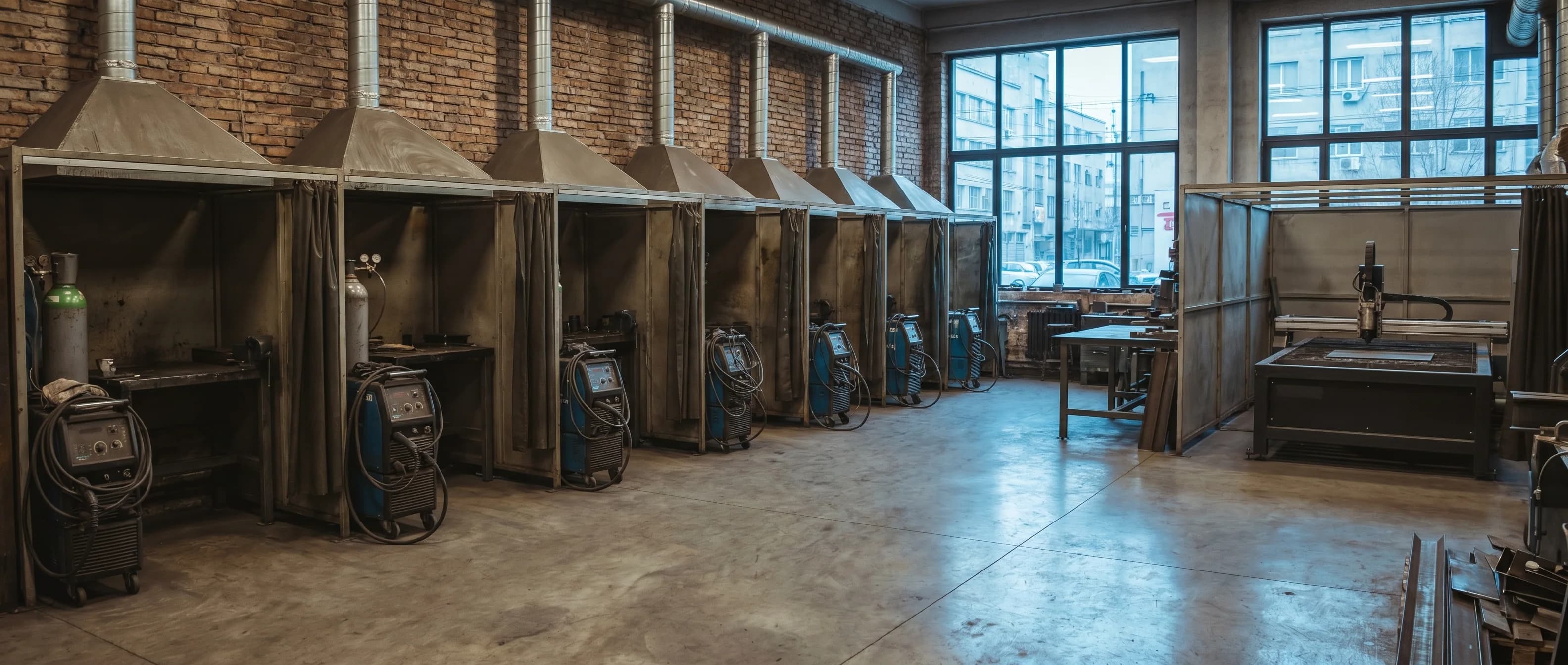 European Trade Academy welding atelier in Bucharest